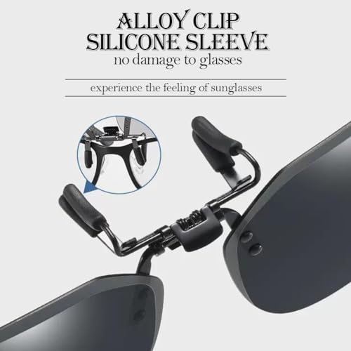 Clip on Sunglasses over Prescription Glasses, Polarized, 180° Flip Up Prevent Blue Light Sunglasses for Men and Women4