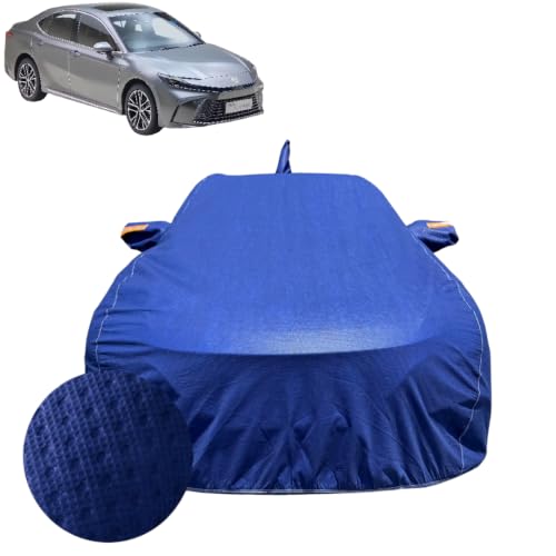 Image of Car Cover for Toyota Camry (2025-2026) | 100% Waterproof Cover with Antenna & Reflective Mirror Pockets | Dustproof, Scratchproof, Heatproof Camry Car Cover |Soft Cotton Lining| Blue