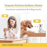 Furbo 360° Hundekamera [Basic Kamera]: Haustierkamera mit App, Rotierende 360° Sicht, Farbnachtsicht, Tracking, Leckerliwurf, Bell-Alarm, der Favorit von Haustierbesitzern auf der ganzen Welt