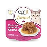Catit Dinner Pescado con sabor a almón y Judías verdes, 80 g