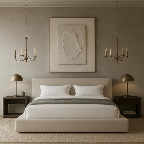 Cloud Bed Washable Unzippable Upholstered - RH- Square Frames- White Linen, Beige, Taupe, Black, Gray, Brown, Cream Boucle- 9 inch -King-Queen (Beige Linen, Queen Base)