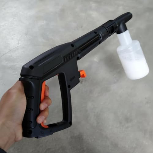 Image of Sulfar Car Washer High Pressure Pump - 1400W|Pressure-105 Bar, Max Flow-390 l /h, Working Radius +9m, Spray Jet Gun w Ext. Rod, Hose Pipe; Portable for Cleaning /Washing Car (White)