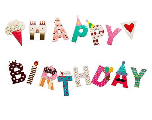 Kristin Paradise Happy Birthday Banner - Party Decoration with Colorful Letters