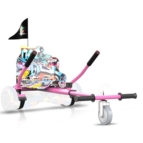Hoverkart Hoverboard Karting-accessoires Hoverboard-stoelen voor 6,5 inch tot 10 inch Hoverboard Gokart voor kinderen en volwassenen. (Rosa)