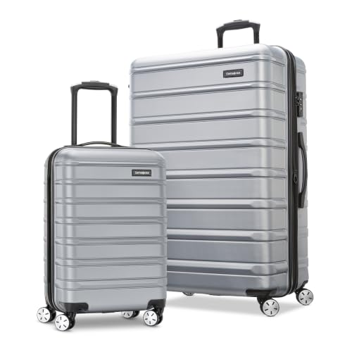 Image of Samsonite Omni 2 Hardside Expandable Luggage with Spinner Wheels, 2-Piece Set (Carry on /Large), ARCTIC SILVER