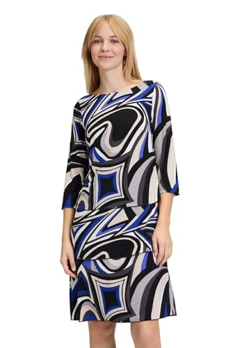 Betty Barclay Damen Stufenkleid mit 3/4 Arm Schwarz/Blau,36