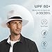 Sun Hat Straw Fedora Hats for Men Women Beach Hat Panama Hat Men Wide Brim Summer Hats UPF80+ White