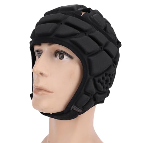 CHICIRIS Football Helmet, Rugby Padded Headgear for Youth EVA Sponge Adjustable Soft Shell Flag Football Helmet Headguard for Soccer Sports (S)