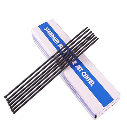 Image of SWANSOFT 7 inchx1 /8 inch Black Needle Scaler, 38Pcs Chisel Tip Replacement Needles | Manganese‑oxidized Steel, for Rust, Paint and Weld‑Slag Removal