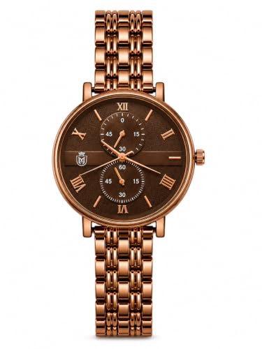 Image of MOOVER Women's Analog Quartz Watch with Stainless Steel Strap