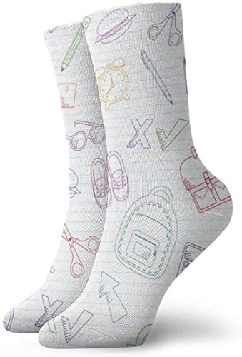 Preisvergleich Produktbild shizh Umriss Schultaschen und Schreibwaren Random Classics Kompressionssocken Cosy Athletic 30cm Crew Socks Für Männer, Frauen, Kinder