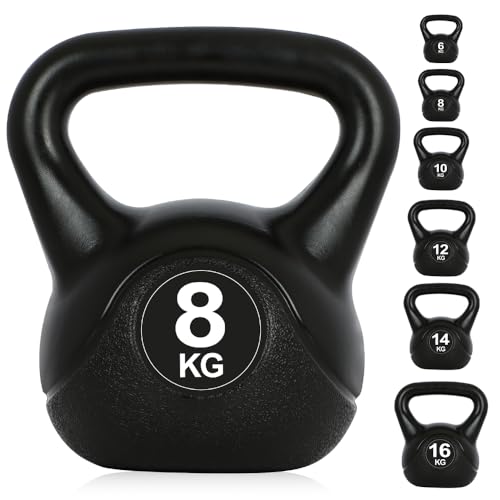 Panana Core Balance Kettlebell, HDPE Coated Kettle Bell Weights for Strength Training, Kettle Bells for Home Gym Fitness, 6KG, 8KG, 10KG, 12KG, 14KG, 16KG (14, Kilograms)
