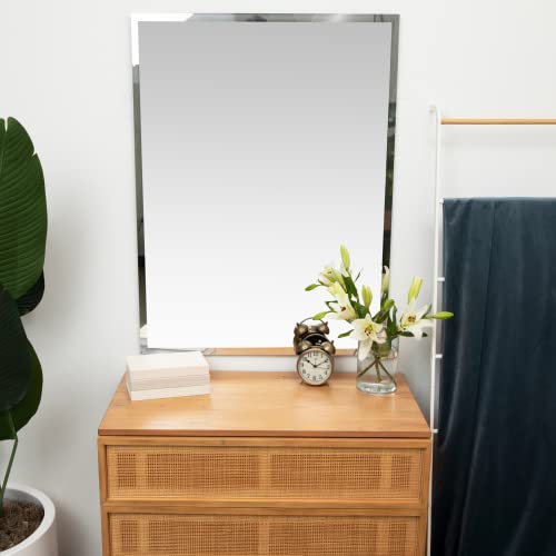 Large Frameless Rectangular Mirror for Gym or Bathroom