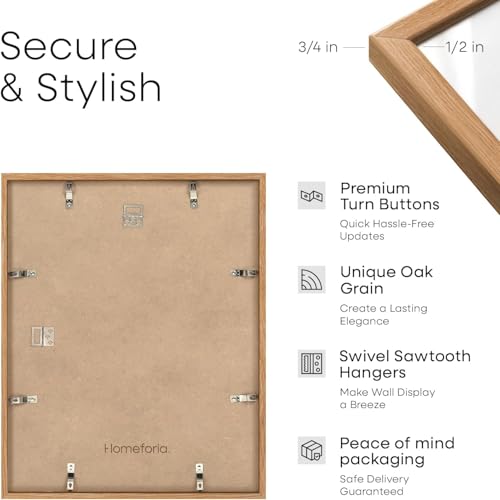 Image of Homeforia 11x14 Diploma Frame Wood, High End Natural Oak 11 x 14 Certificate Frames with Mat 8.5x11, 11 by 14 Wooden Document Matted Frame, Award Graduation Frames, Tempered Glass, Wall Kit, Set of 3