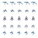 Amosfun 20Pcs Shark Cupcake Toppers Cake Zbiera Niebieskie Dekoracje Ciasta Rekina Dla Dzieci Baby Shower Urodzin