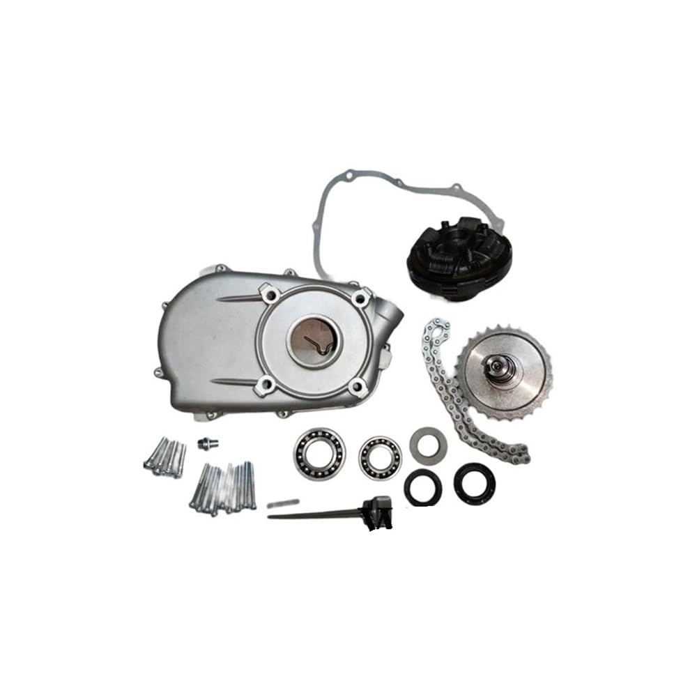 Piezas de cortacésped Conjunto de Embrague húmedo de Kart de 1/2 Velocidad, Compatible con Motores clon 177F, 188F, 190F, 192F, GX270, GX390 y GX420 de 9 a 18 HP, con Eje de chaveta de 25 mm.