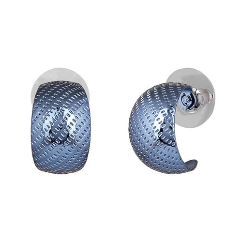 Estele Cobalt Blue Pattern Pretty Half Hoop Earrings for Women (B0CXXP4Q6X) Amazon Price History, Amazon Price Tracker