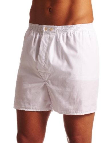 Derek Rose Men's Savoy Classic Boxer Shorts, White, Medium