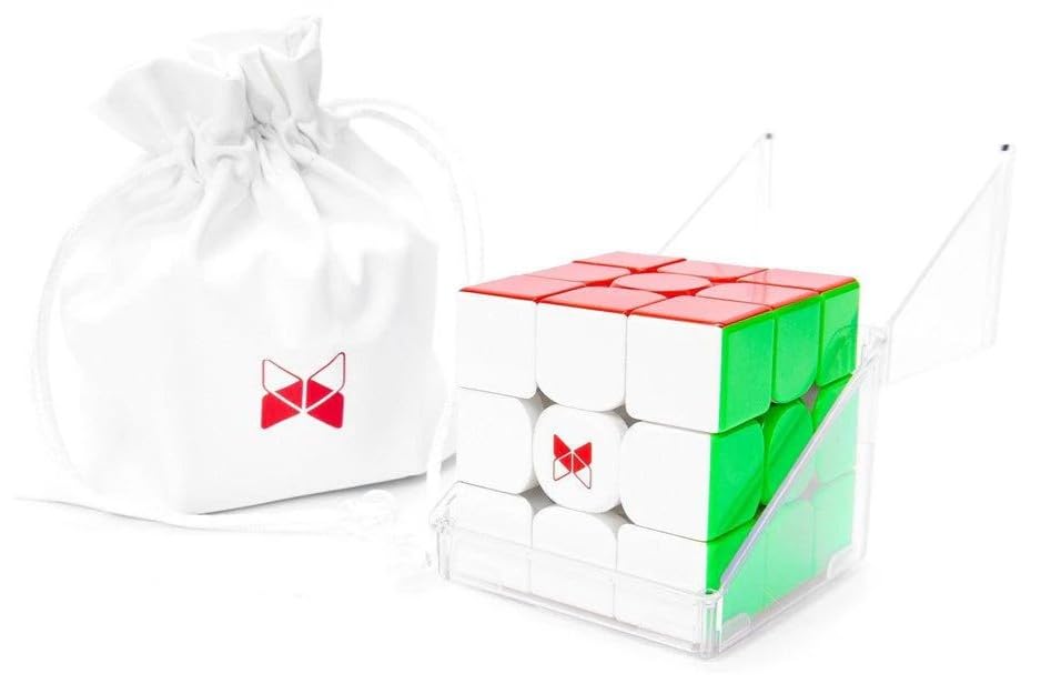 Image of QY Toys X-Man Tornado V3 M Standard 3x3 Magnetic Speed Cube - Puzzle with Adjustable Tension, Spring & Magnet Settings, Frosted Finish, Corner-Cutting, Fast Cube with Accessories (Bag, Tool, Case)