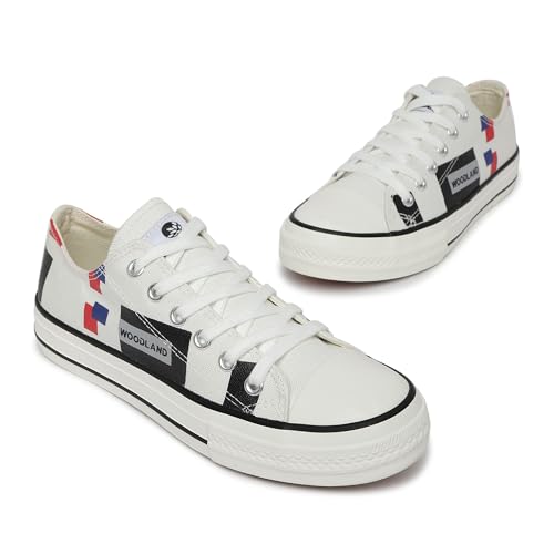 Image of Woodland Women White Sneakers