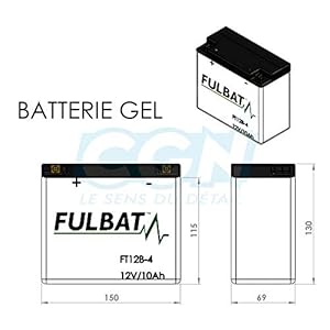 Batterie moto 12V 10Ah TOPCAR YT12B-4