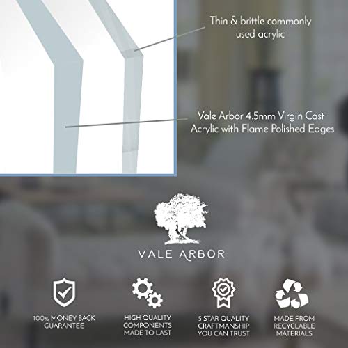 Vale Arbor Clear Acrylic Picture Frame, Large Floating Frameless Gallery Wall Double Panel For Up To 18X24 Print, Photo, Poster thumb #5