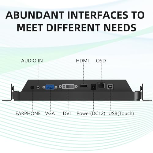 Image of 10.1 Inch Industrial Touch Monitors 10 Points Embedded Open Frame Monitor 1280 x 800 @ 60Hz TFT LCD Suitable for kiosks, ATMs, Vending Machines