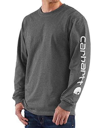 Carhartt Unisex Langärmeliges T-Shirt mit Logo-ärmeln und Grafik, Lockere Passform T-Shirt (1er Pack)