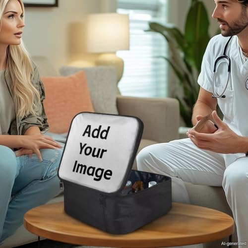 Image of Gomyblomy Custom First Aid Bag Empty Medicine Bag Storage Pouch for Medical Supplies Large Capacity Emergency Trauma Kit for Home Travel Car Sport Personalized First Aid Kit