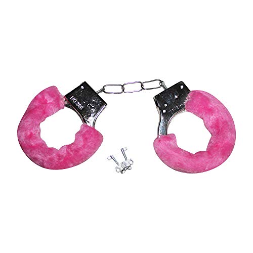 Image of Kaku Fancy Dresses Hand Cuffs for Kids /Phenovo Police Cop Sheriff Officer Handcuff Toy /Police Role Play Costume Accessories Metal Fur Handcuffs /Hathkadi Toy