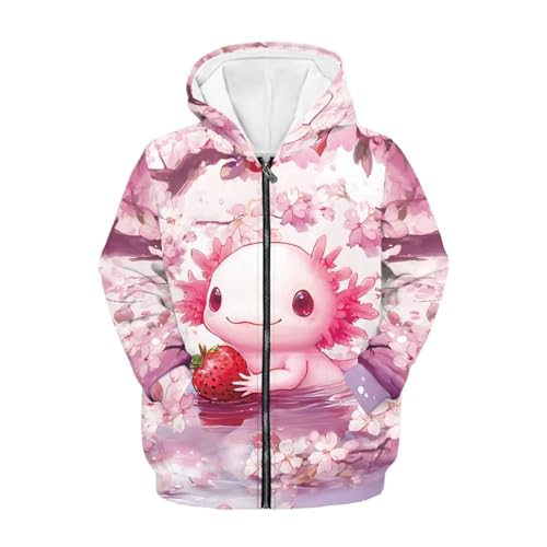 Girls Hooded Zip Up Sweatshirt Casual Pullover Long Sleeve Loose Sport Coat Top Jackets S-XL