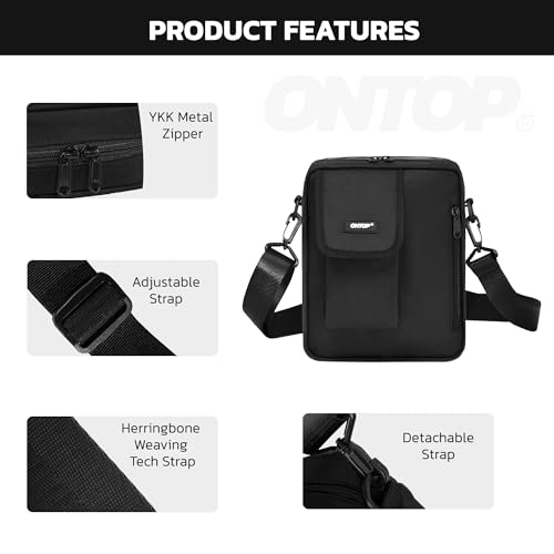 ONTOP Canvas Crossbody Bag Ultra Lightweight Water Resistant4