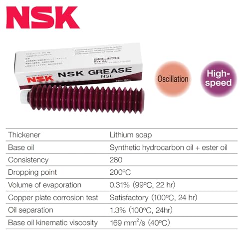 Image of NSK NSL Grease 80g Anti-Fretting Property Superb Torque Characteristics (Low Torque) for High-Speed Operation
