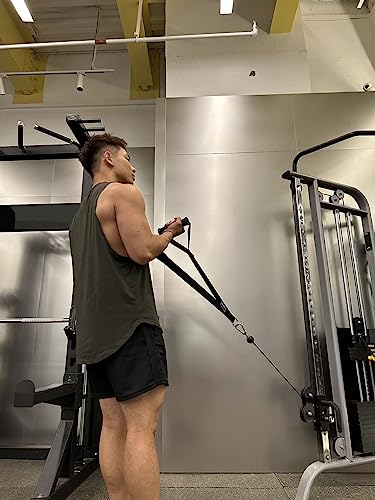 KYLIN-SPORT-Long-Stirrup-Handle-with-Metal-Carabiner-Cable-Machine-Attachments-Resistance-Band-Handles-Silicon-Grips-Fitness-Strap KYLIN SPORT Long Stirrup Handle with Metal Carabiner Cable Machine Attachments Resistance Band Handles Silicon Grips Fitness Strap