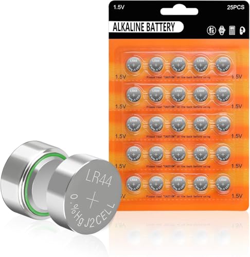 25 PCS LR44 AG13 357 303 SR44 A76 Battery 1.5V Button Coin Cell Batteries for Small Electronics