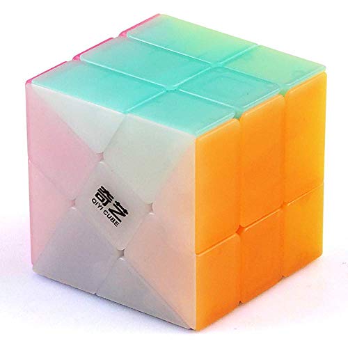 Image of D ETERNAL QiYi Jelly Edition Windmill Cube 3x3 High Speed Stickerless Puzzle Cube for 14 Years and Up