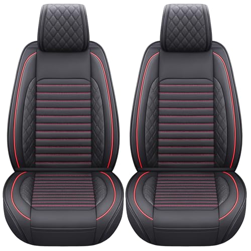 Image of Aierxuan Front Jeep Wrangler JK JL Seat Cover 2 /4 Door, Black-Red