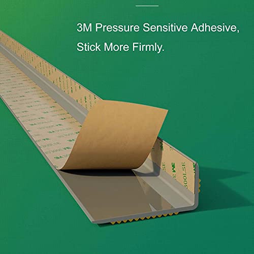 Image of Stair Tread Edge Protectors Adhesive Stair Strip Wide Side Design Non-Slip, Sunscreen, Waterproof, Antifreeze, Wear-Resistant L Shap - (Orange)