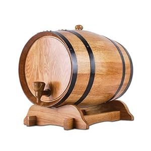 QSJY Eiken hout wijnvat, mini-vat met bourbon, verzegelen de vaten voor perfect middelpunt (Kleur: ware kleuren, Maat: 3 liter)