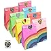 Dsaren 40 Pièces Pochettes Cadeau Papier Arc en Ciel Sac de Fête avec 100 Pcs Coeur Autocollants pour Anniversaire Mariage Noël Party Supplies