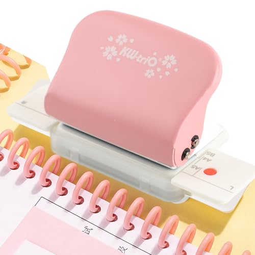 Office Hole Punch A4/A5/B5 Metal White Hole Punch Folder Hole Punch 6 Hole DIN A5 Paper Hole Punch Pocket Hole Punch Office Supplies for 5 Sheets of Hole Punch Paper