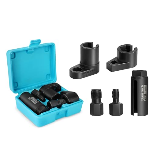 DURATECH 5PCS O2 Oxygen Sensor Socket Thread Chaser Set, 3/8