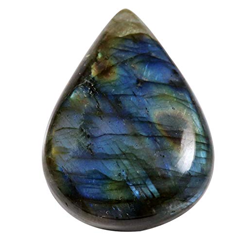 Labradorite naturelle cabochon poire gemme en vrac 76,85 carats Mw31