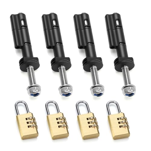 Zkbszn Mounting Pins for MaxTrax MKII Recovery/Traction Boards Theftproof Safe Mounting Pins Set Lockable Mounting Pins