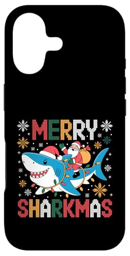 Merry Sharkmas T^V[N ʔ zf[ NX}X AO[Z[^[ X}zP[X iPhone 17 p