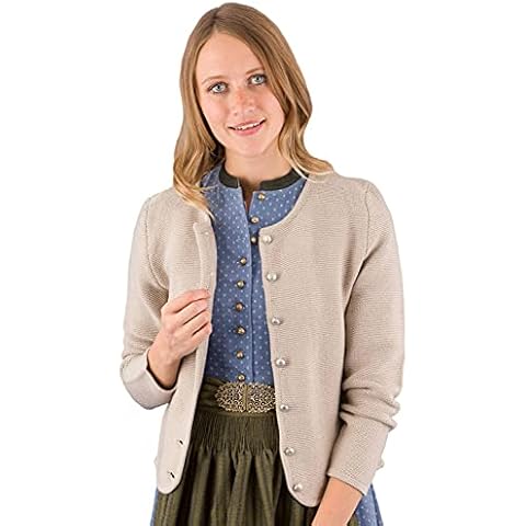 Alpspur Trachtenjacke Strickjacke Lina Baumwolle mehrere Farben (beige, 42) Cover