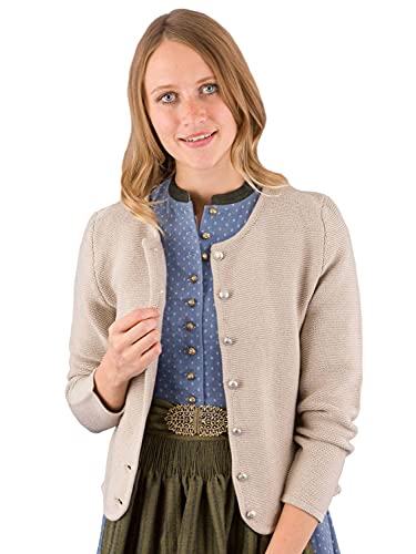Alpspur Trachtenjacke Strickjacke Lina Baumwolle mehrere Farben (beige, 42) Cover