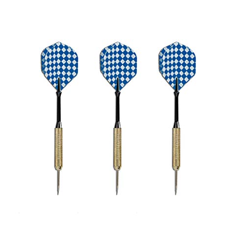 EUROXANTY® stalen dartpijlen | dartpijlen voor dartboard | messing stalen stangen | hoge vliegnauwkeurigheid | origineel vinnen design | 3 stuks zwart