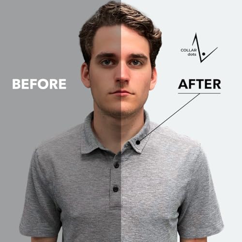 Collar Dots Shirt Collar Stays For Polo's & Dress Shirts - Collar Stays Adhesive 48 Dots