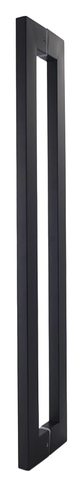 Juego de manijas de puerta de granero, manija de doble cara para interior y exterior, ideal para puertas de madera y vidrio, diseño de barra cuadrada, resistente